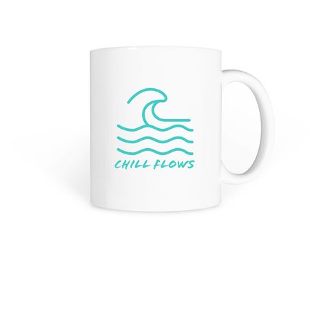 Chill Flows Mug, a White Coffee Mug