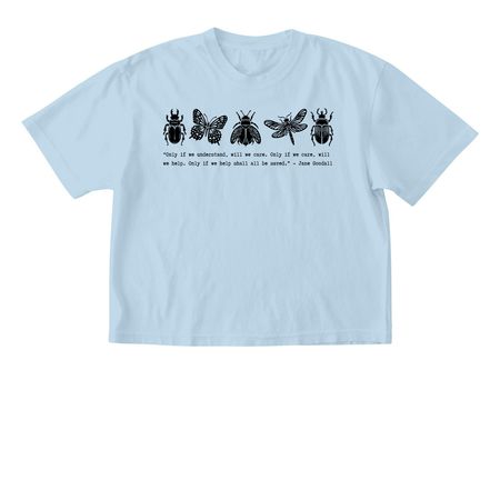 Jane Goodall Quote, a Chambray Comfort Colors Boxy Tee