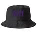 Iliff Hats - Purple Logo, a Black Printed Bucket Hat