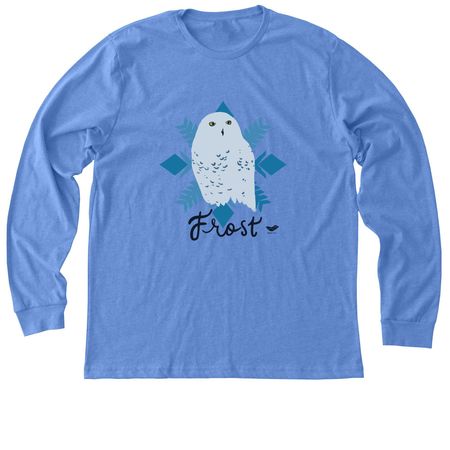 Team Frost!, a Heather Columbia Blue Premium Long Sleeve Tee