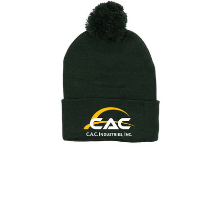 CAC Beanies, a Forest Printed Pom-Pom Beanie