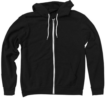 Red Rock-inati Logo, a Black Zip Up Hoodie