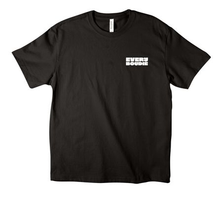 EveryBoudie Logo Merch, a Black Unisex Heavyweight Tee