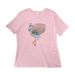 Peacasso, a work of art, a Pink Women?s Relaxed Cotton Tee