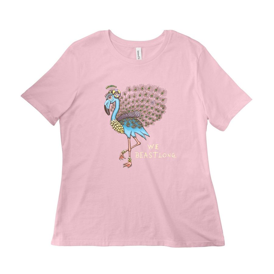 Peacasso, a work of art, a Pink Women?s Relaxed Cotton Tee