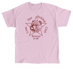 Serving up second chances, a Light Pink Classic Unisex Tee (back-view)