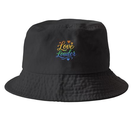 Bucket Hat, a Black Printed Bucket Hat