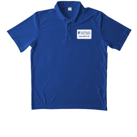 Library Card Polo&nbsp;, a True Royal Unisex Performance Polo