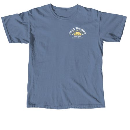 Light the Way Home, a Blue Jean Comfort Colors Unisex Tee