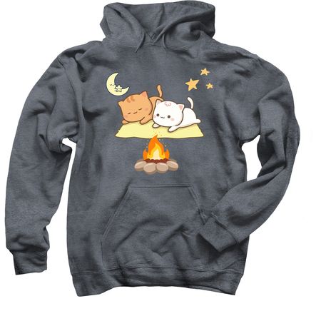 Cozy Kitties, a Dark Heather Pullover Hoodie