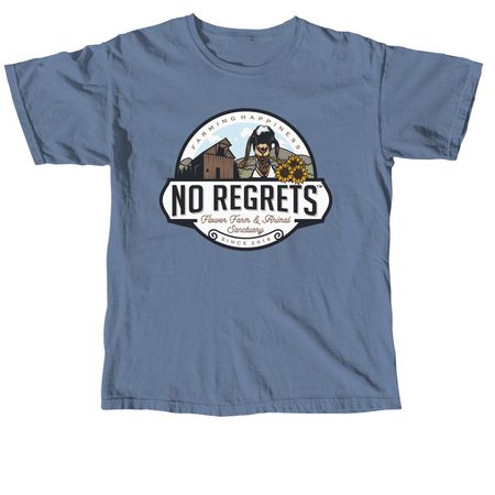 No Regrets Farm Apparel, a Blue Jean Comfort Colors Unisex Tee