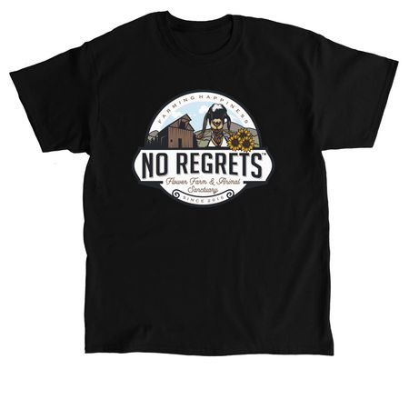 No Regrets Farm Apparel, a Black Classic Unisex Tee