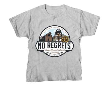 No Regrets Farm Apparel, a Sport Grey Youth Unisex Tee