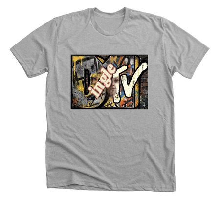 DINGLE TV, a Athletic Heather Premium Unisex Tee