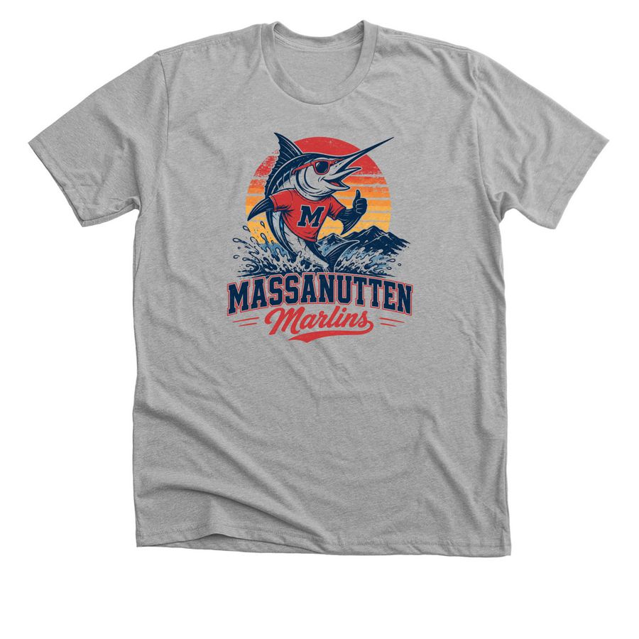 Old school Marlins, a Athletic Heather Premium Unisex Tee