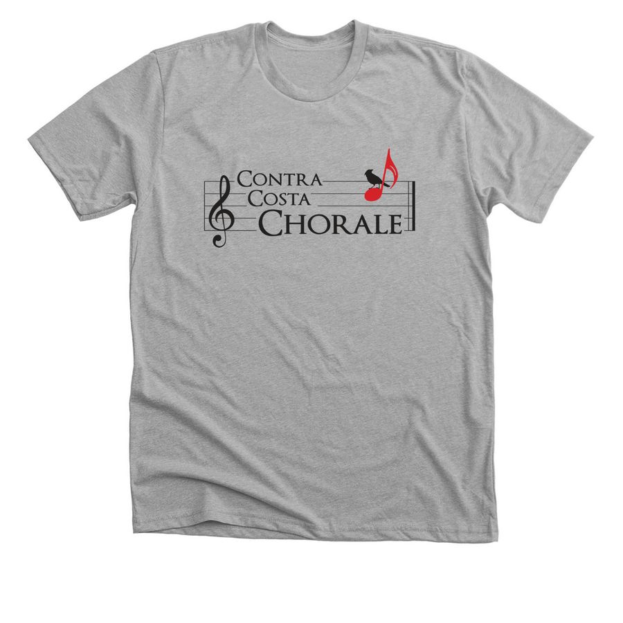 Chorale Logo Dark, a Athletic Heather Premium Unisex Tee