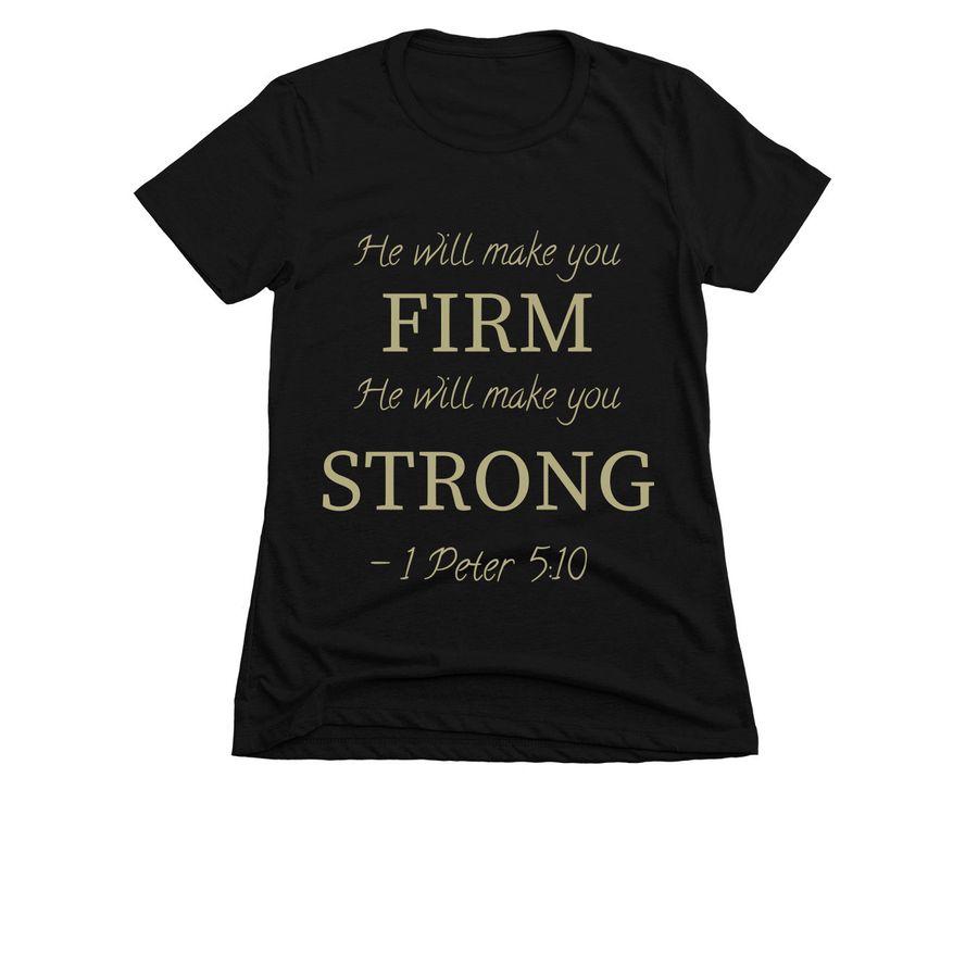 Firm and Strong, a Black Women's Slim Fit Tee
