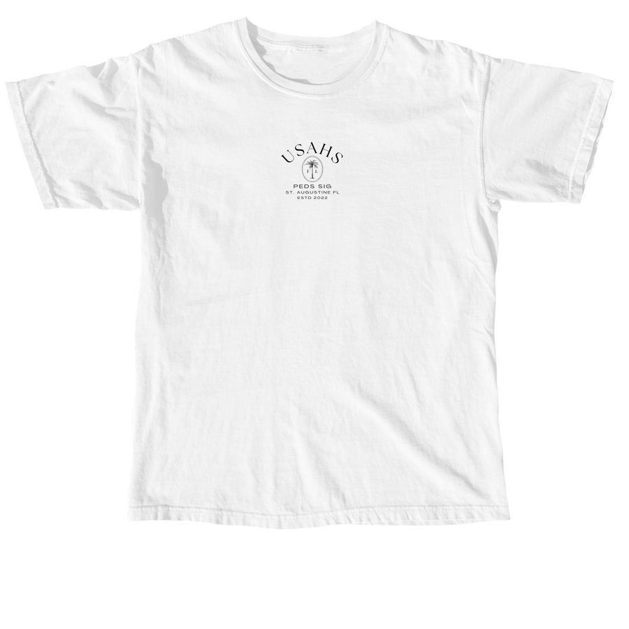 PEDS SIG Palm Tree, a White Comfort Colors Unisex Tee