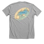 Lake Wingra Loop T-shirts, a Athletic Heather Premium Unisex Tee (back-view)