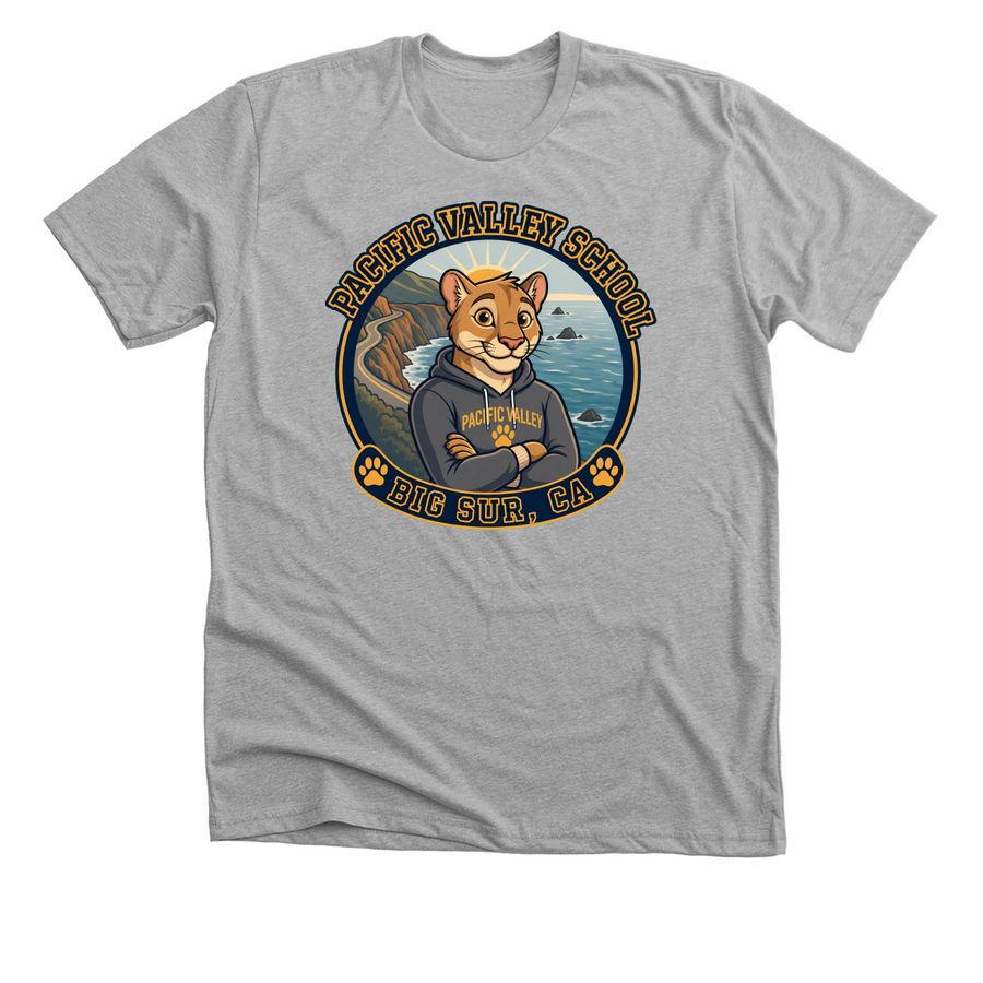Pacific Valley School - Jasper, a Athletic Heather Premium Unisex Tee