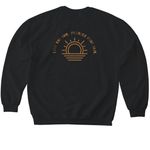 Sunleisurist, a Black Softstyle Crewneck Sweatshirt (back-view)