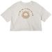 Sunleisurist, a Vintage White Women?s Cropped Cotton Tee (back-view)