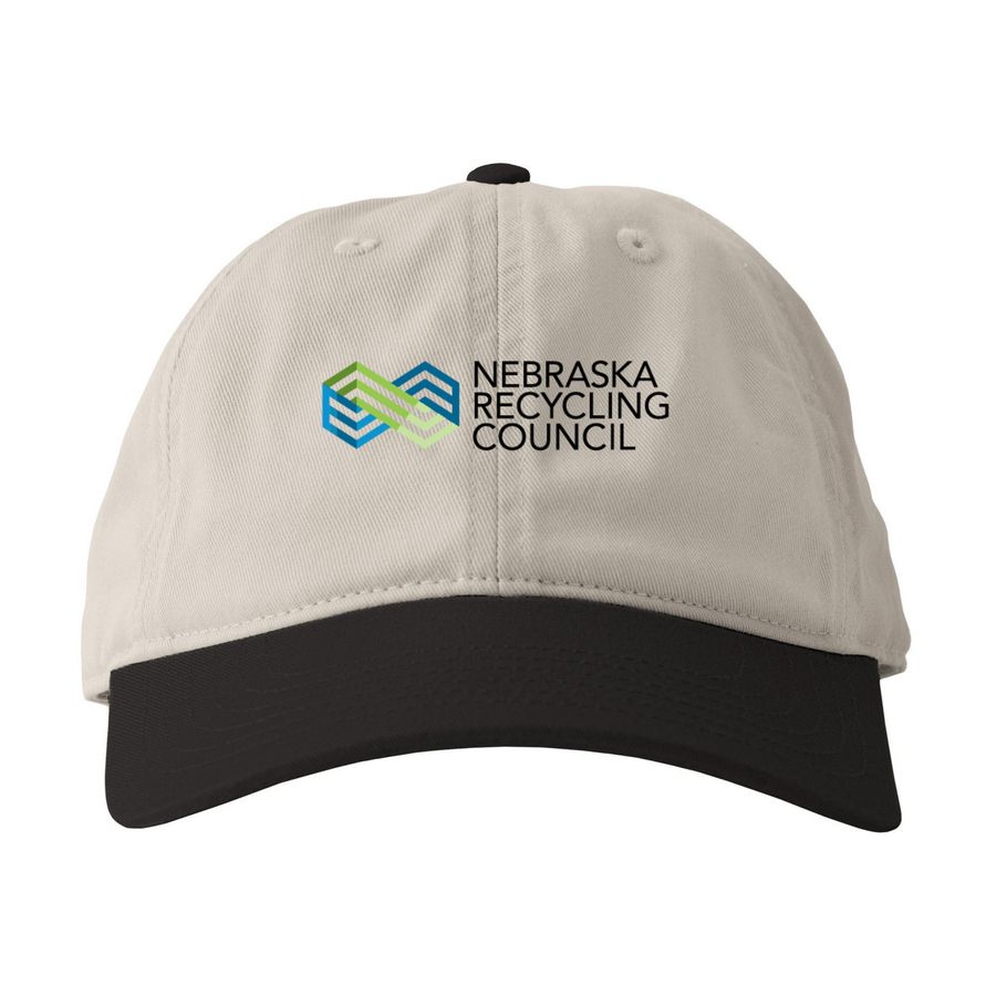Cool Head Baseball Cap, a Oyster/ Black Printed Eco Baseball Cap