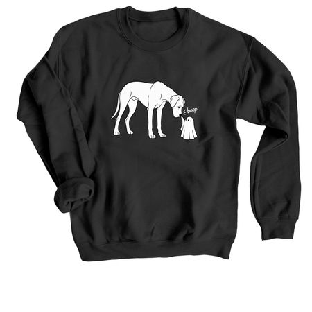 Boo-P Halloween, a Black Crewneck Sweatshirt