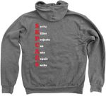 SKPcars Repair Sucks shirt, a Deep Heather Zip Up Hoodie (back-view)