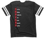 SKPcars Repair Sucks shirt, a Vintage Smoke / White Football Jersey Tee (back-view)