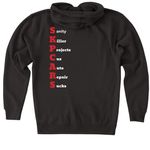 SKPcars Repair Sucks shirt, a Black Heavyweight Zip Up Hoodie (back-view)
