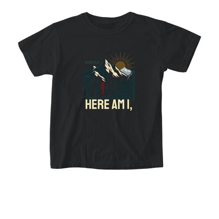 Isaiah 6:8&nbsp;, a Black Comfort Colors Youth Tee