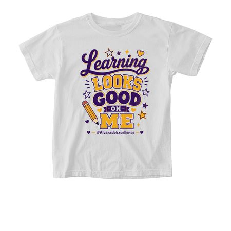 Learning AEN Kids Tee, a White Comfort Colors Youth Tee
