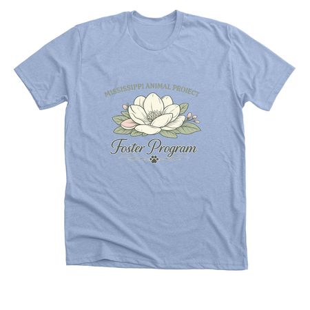 MAP Foster Program Tee, a Heather Baby Blue Premium Unisex Tee