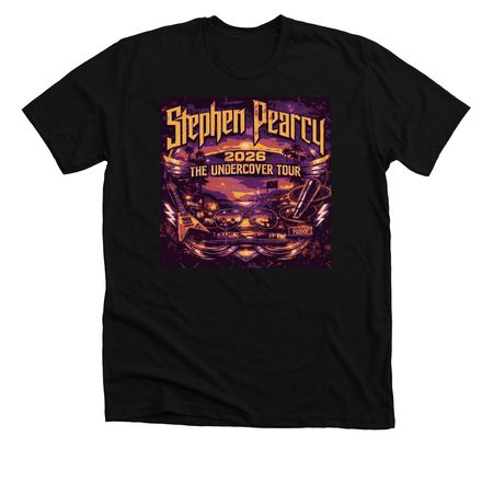 STEPHEN PEARCY of RATT Tour &nbsp;Tee Undercover&nbsp;, a Solid Black Blend Premium Unisex Tee