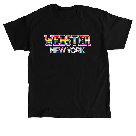 Webster NY Pride Flag Shirt, a Black Classic Unisex Tee