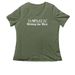 V-Neck#2&nbsp;? WWW HS Writing Contest&nbsp;, a Military Green Women's Relaxed V-Neck Tee