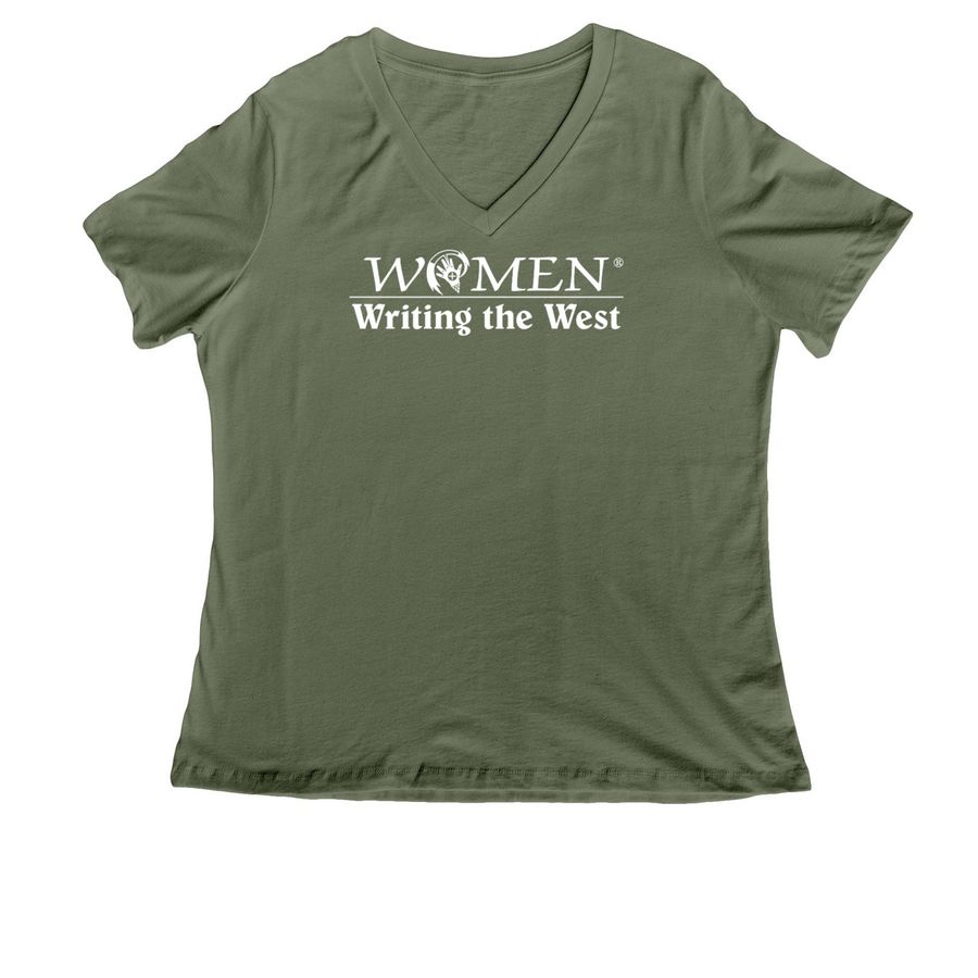 V-Neck#2&nbsp;? WWW HS Writing Contest&nbsp;, a Military Green Women's Relaxed V-Neck Tee