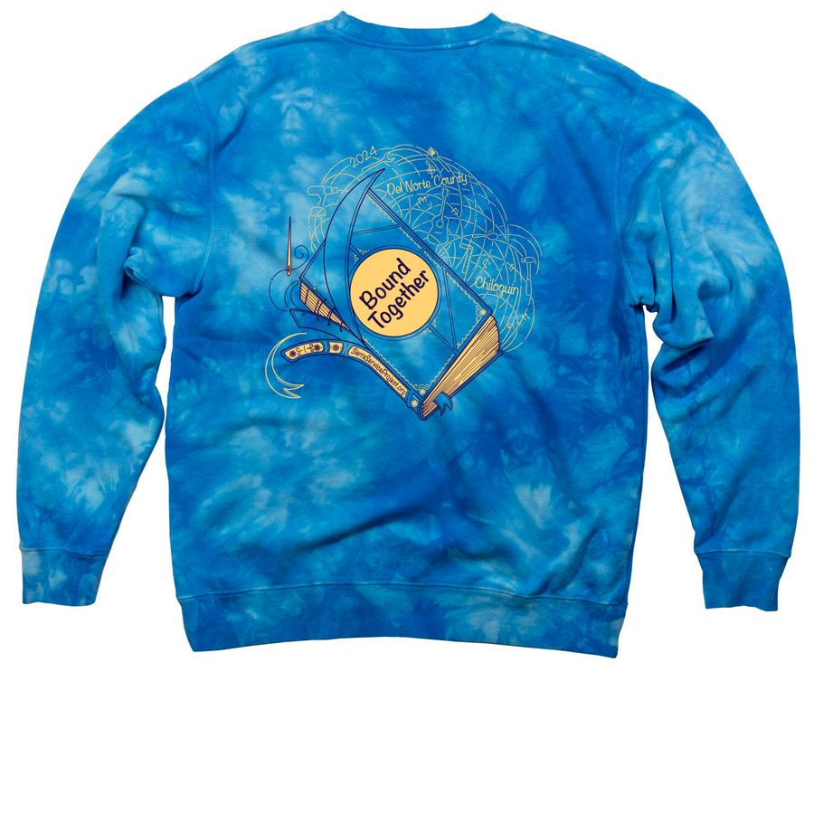 SSP Summer Program Fundraiser, a Aqua Blue Tie Dye Crewneck Sweatshirt (back-view)