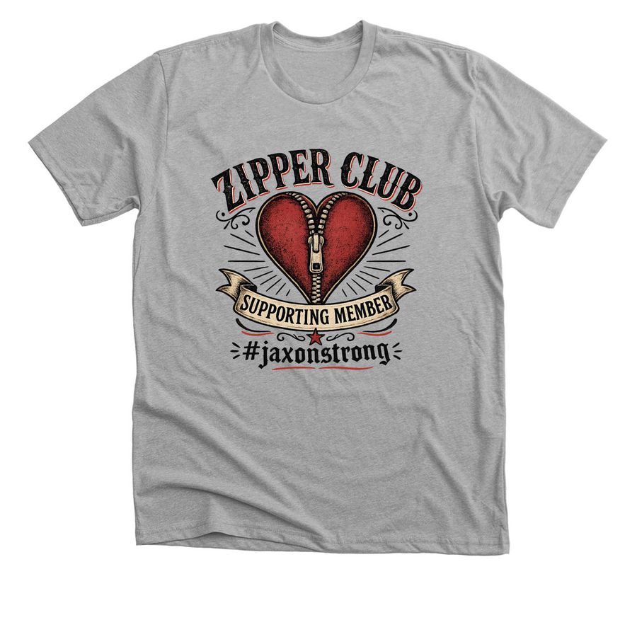 Zipper Club Supporter&nbsp;, a Athletic Heather Premium Unisex Tee