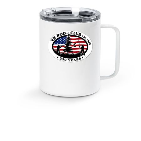 YK Rod Club&nbsp;, a White Stainless Steel Travel Mug