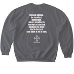 158th Diocesan Convention - Apparel, a Charcoal Softstyle Crewneck Sweatshirt (back-view)