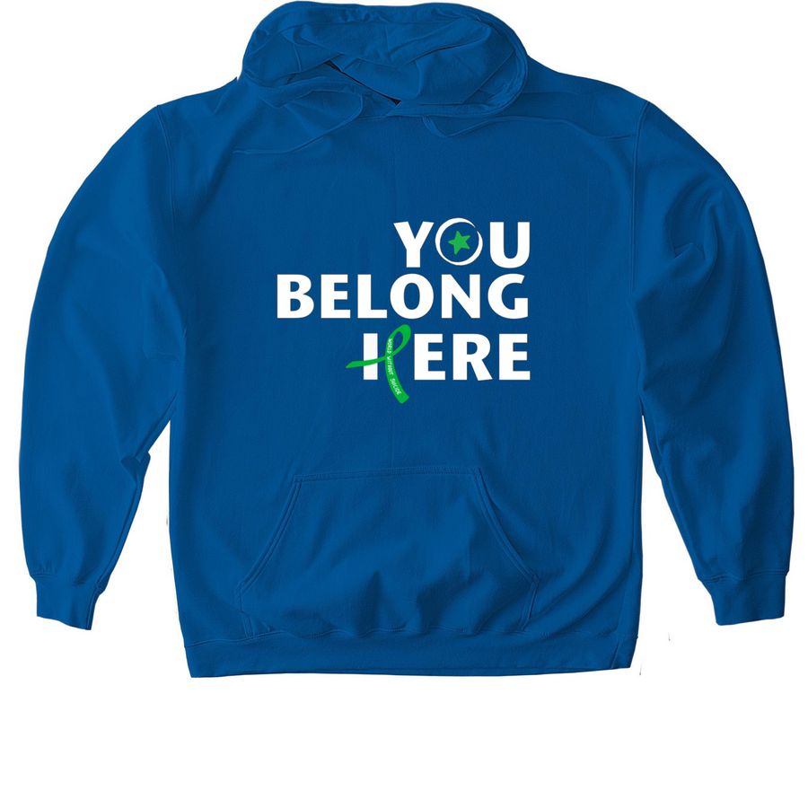 You Belong Here, a Royal Gildan Softstyle Pullover Hoodie