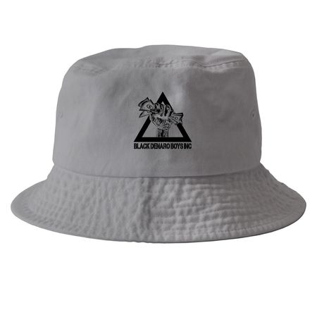 Black Denaro Boys Bucket Hats, a Grey Printed Bucket Hat