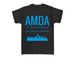 AMDA NY Skyline Toddler Tee (Blue Graphic), a Black Toddler Tee