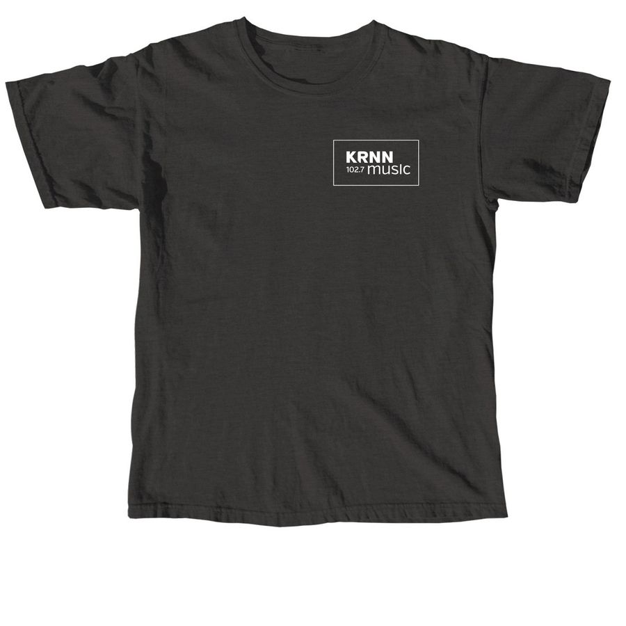 KRNN Logo - Black Tee, a Pepper Comfort Colors Unisex Tee