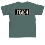 BW Tag Teacher, a Blue Spruce Comfort Colors Unisex Tee (back-view)
