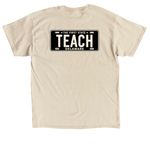 BW Tag Teacher, a Sand Classic Unisex Tee (back-view)