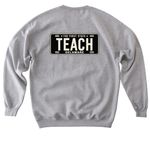 BW Tag Teacher, a Sport Grey Softstyle Crewneck Sweatshirt (back-view)