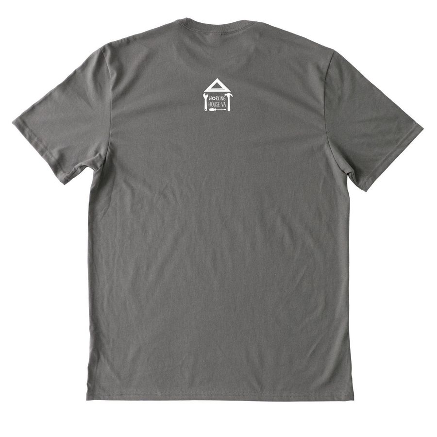 A Real Piece of Work, a Ash Grey Allmade Heavyweight Recycled Cotton Tee (back-view)